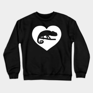 Black Heart Chameleon for Chameleon Lovers Crewneck Sweatshirt